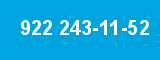 922 243-11-52 922 243-11-52